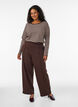 Striped blouse with long sleeves, Brown, Model image number 1