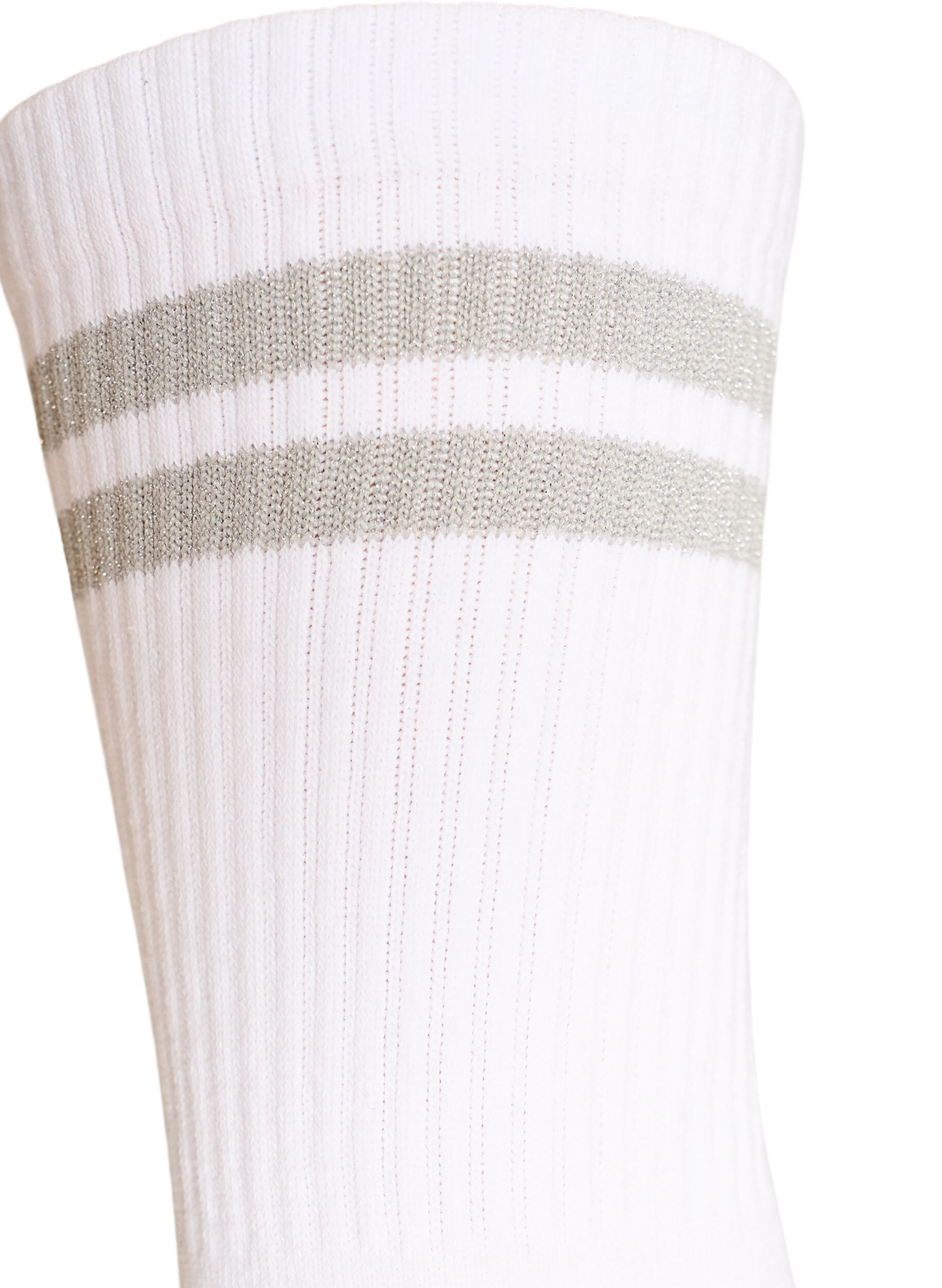 ZizzifashionStriped cotton socks, White, Packshot image number 2