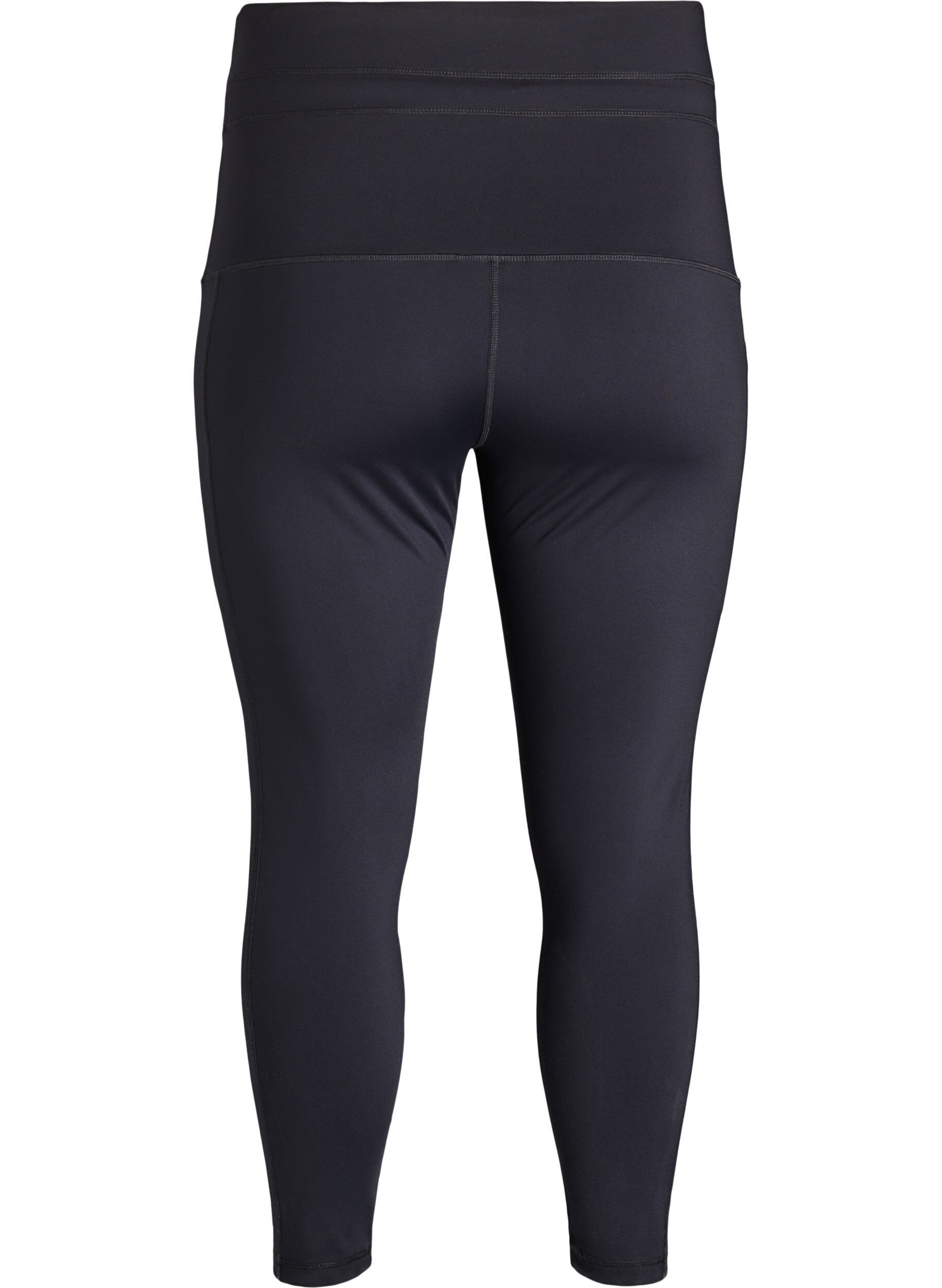 Zizzifashion High-waisted 7/8 training tights with a pocket., Black, Packshot image number 1