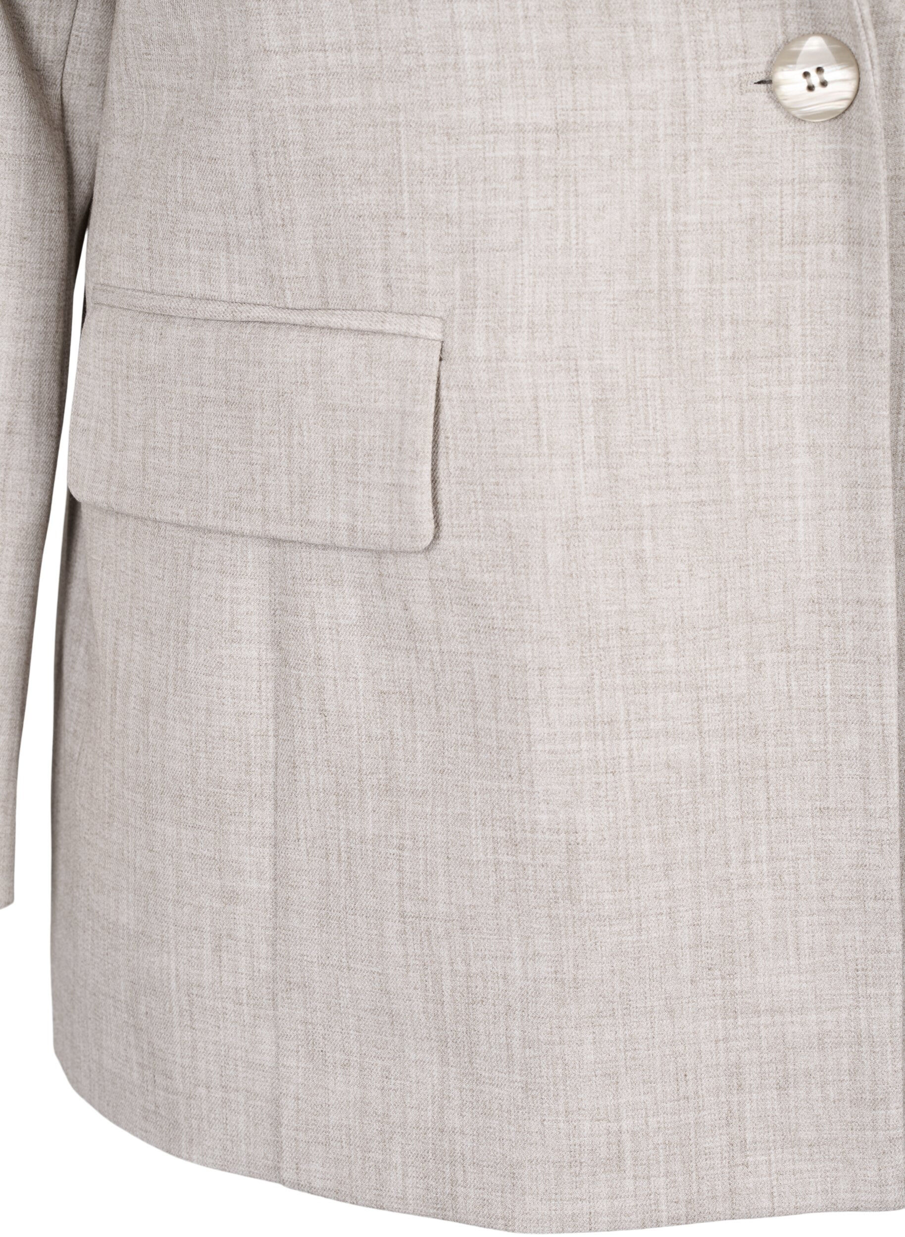 Zizzifashion Melange blazer with button closure, String, Packshot image number 3