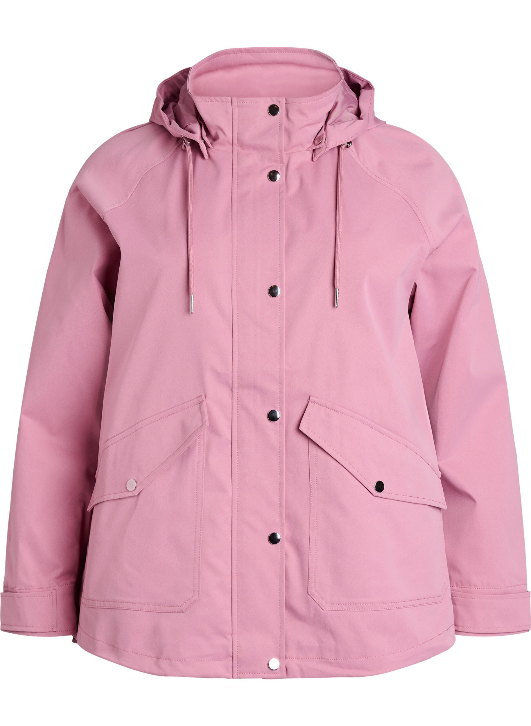 Short spring jacket with a detachable hood
