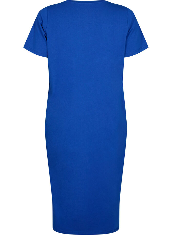 Short sleeve cotton dress with slit, Surf the web, Packshot image number 1