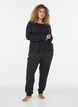 Cardigan in organic cotton with eyelet embroidery, Black, Model image number 1