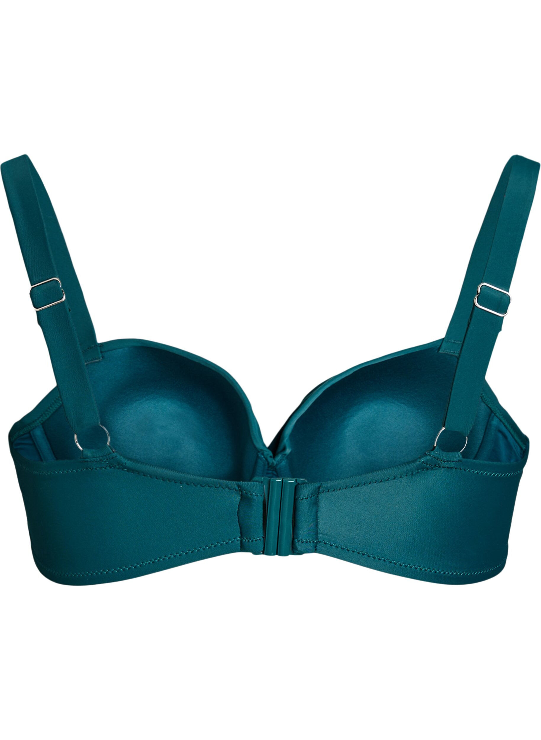 Zizzifashion Bikini top with underwire and draping, Green, Packshot image number 1