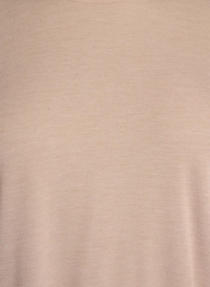 Jersey blouse with 3/4 sleeves, Beige, Packshot image number 2