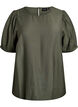 Viscose blouse with 1/2 sleeves, Green, Packshot image number 0
