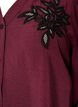 Shirt blouse with embroidered floral appliqu&eacute;s, Red, Packshot image number 2