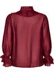 Viscose blouse with ruffles and long sleeves, Red, Packshot image number 1