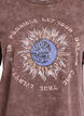 Cotton T-shirt with front print, Brown, Packshot image number 2