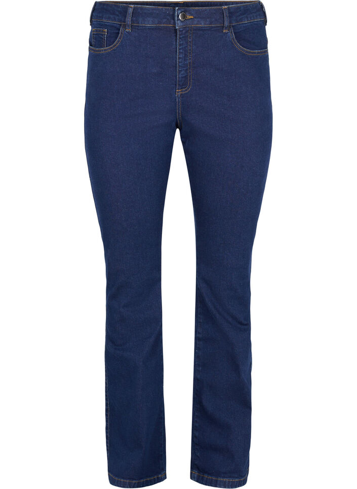 High-waisted Ellen bootcut jeans, Blue, Packshot image number 0