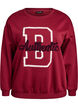Sweatshirt with terry text, Dark Bordeaux, Packshot image number 0