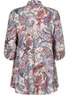 Paisley print viscose tunic with 3/4 sleeves, Sand Do. Paisley AOP, Packshot image number 1