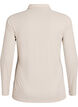 Polo shirt in soft rib with long sleeves, Beige, Packshot image number 1