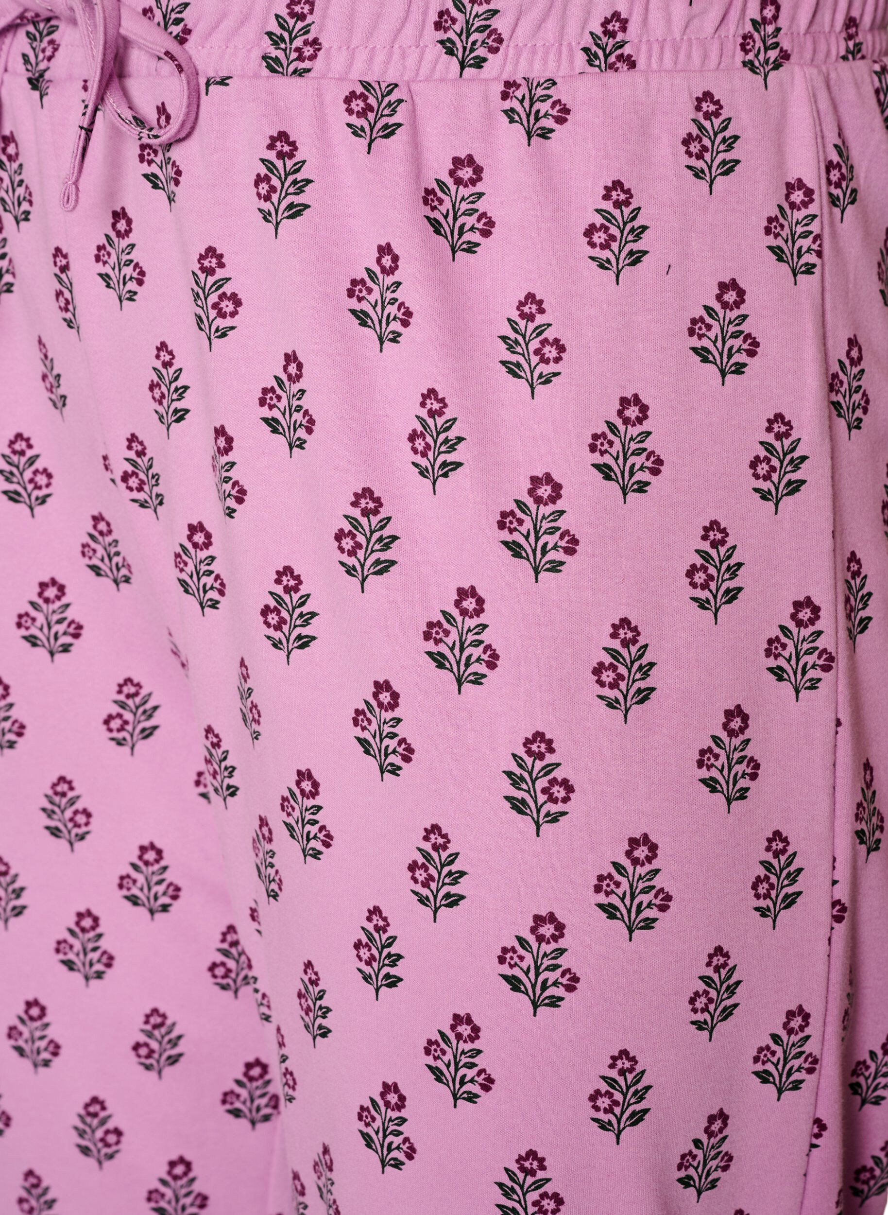 ZizzifashionCotton pyjama trousers with high waist, Rose, Packshot image number 2