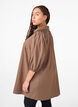 Viscose tunic with V-neck and collar, Chocolate Chip, Model image number 1