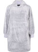 Oversized teddy dress with pocket, Grey Melange, Packshot image number 0