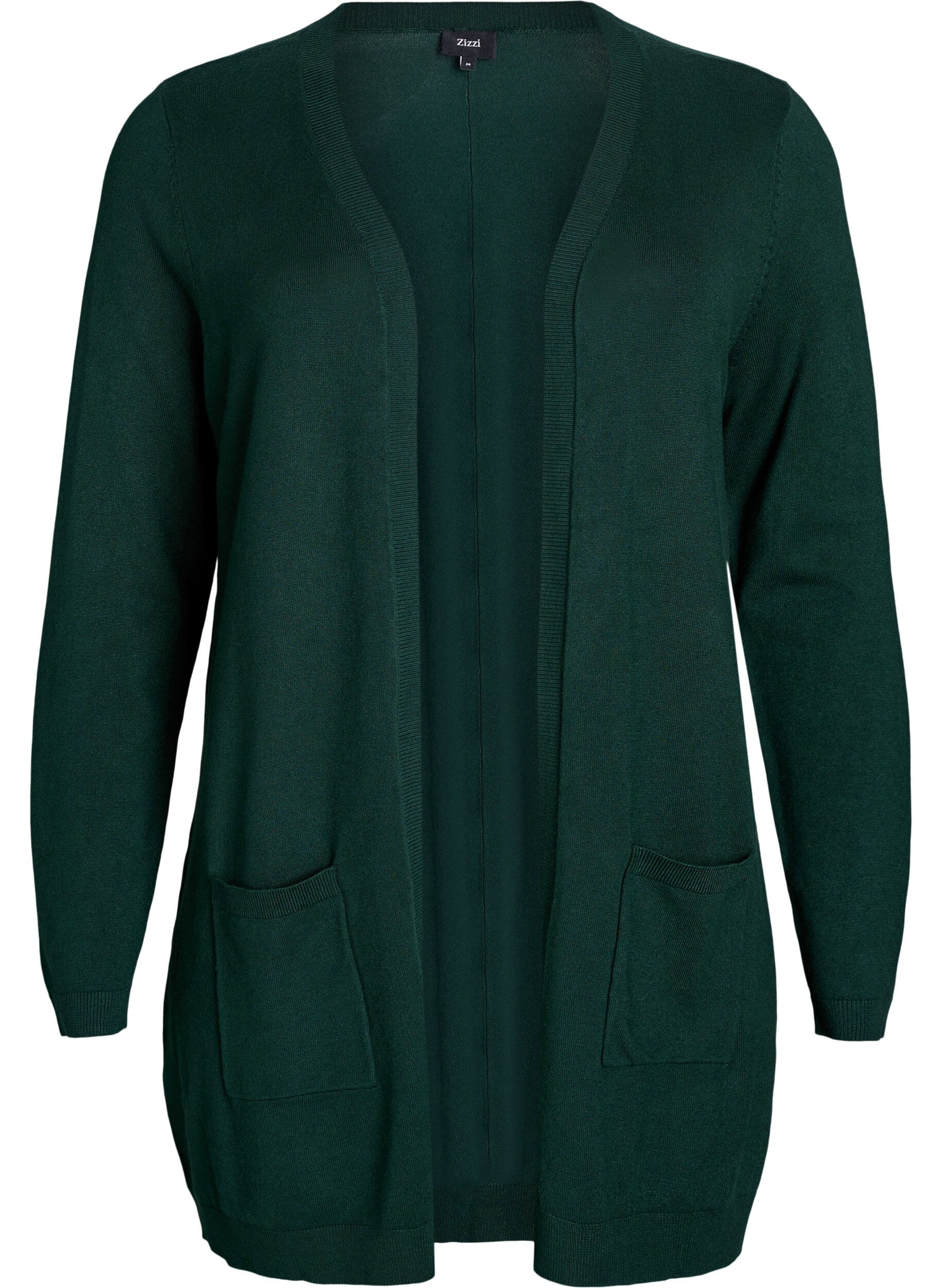 Long knitted cardigan in a viscose blend