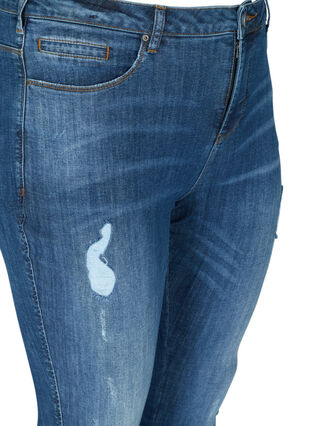 Amy jeans with wear details, Blue denim, Packshot image number 2