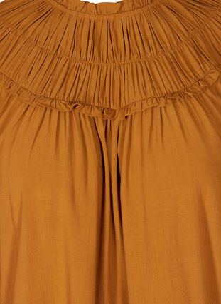Viscose blouse with long balloon sleeves, Cathay Spice, Packshot image number 2