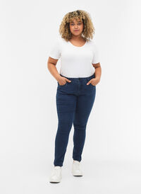 High waist super slim Amy jeans, Dark blue, Model