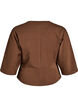 Peplum blouse with elbow-length sleeves, Brown, Packshot image number 1