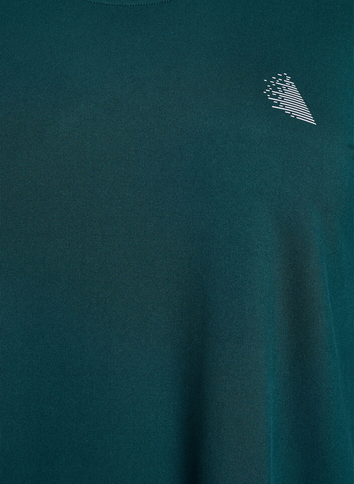 Workout top with 3/4 sleeves, Green, Packshot image number 2