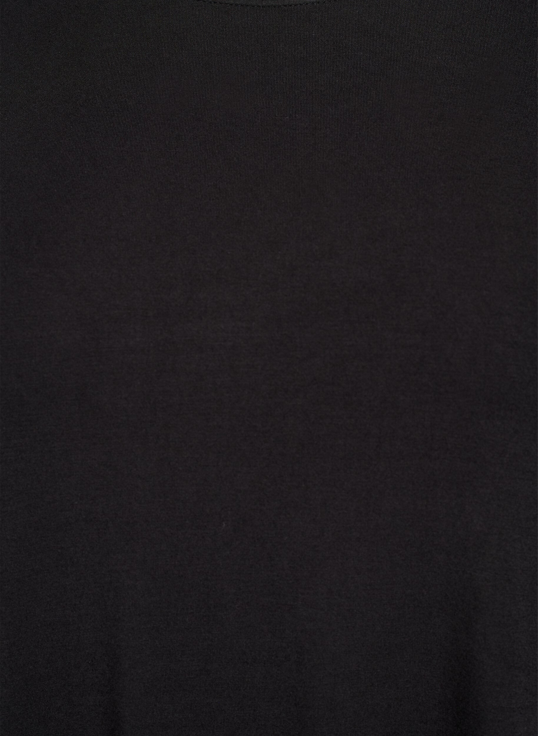 Zizzifashion Solid coloured blouse with long sleeves, Black, Packshot image number 2