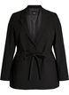 Blazer with detachable tie belt, Black, Packshot image number 0