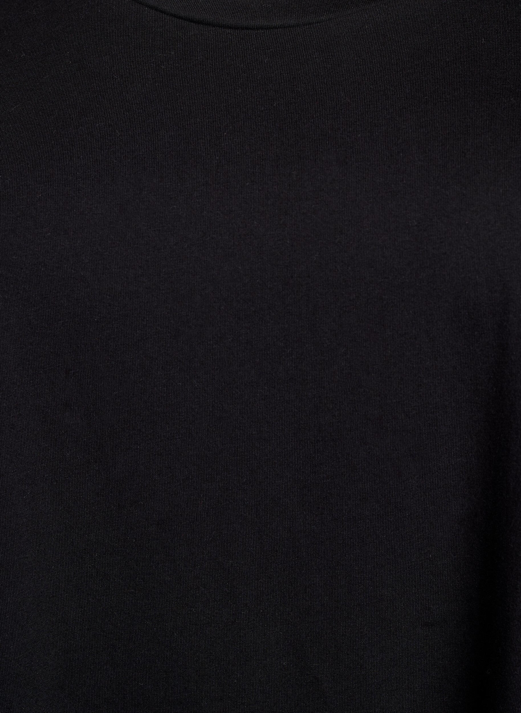 Zizzifashion 2-pack T-shirt dress with short sleeves, Black, Packshot image number 3