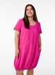 Short sleeve cotton dress, Rose, Model image number 0