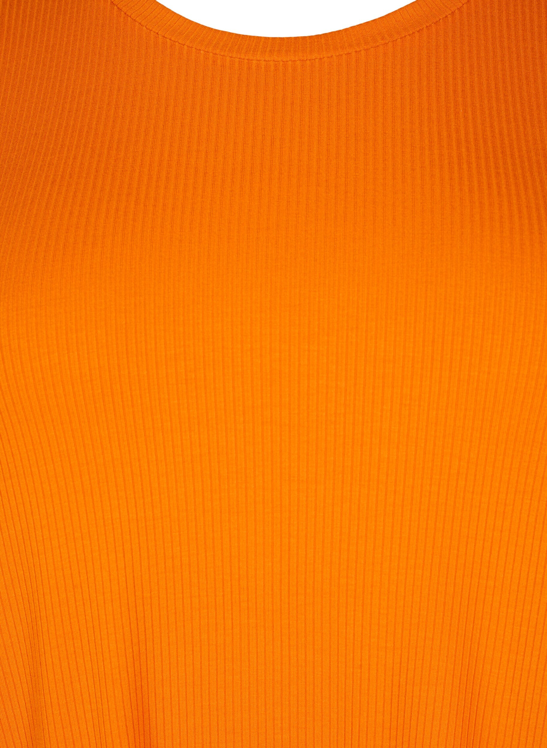 Zizzifashion T-shirt in viscose with rib structure, Exuberance, Packshot image number 2