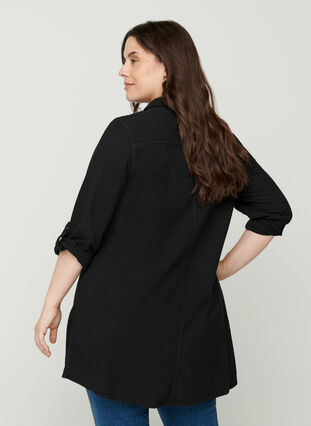Tunic in cotton, Black, Model image number 1