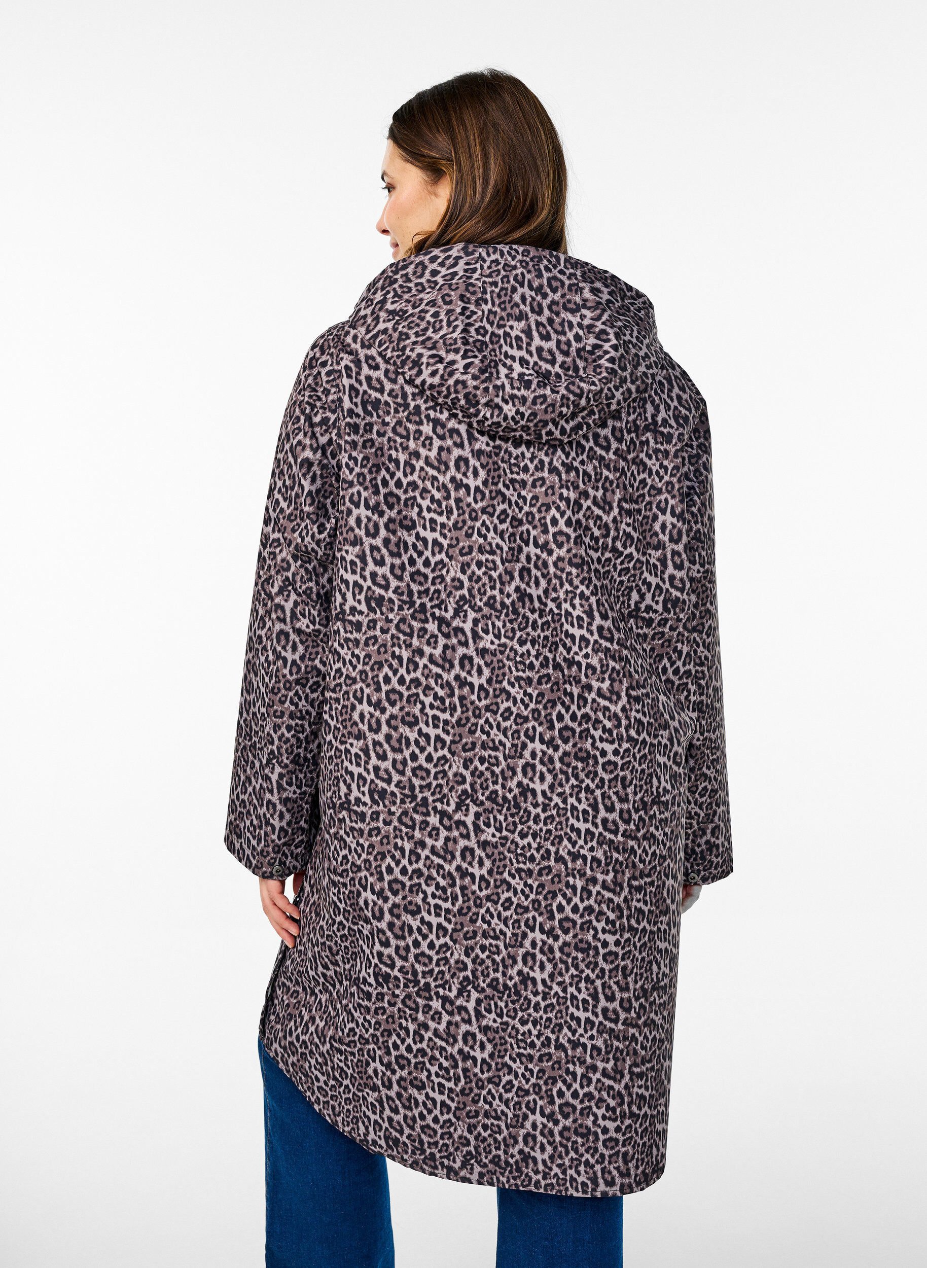 Zizzifashion Rain jacket with pockets and hood, Brown, Model image number 2