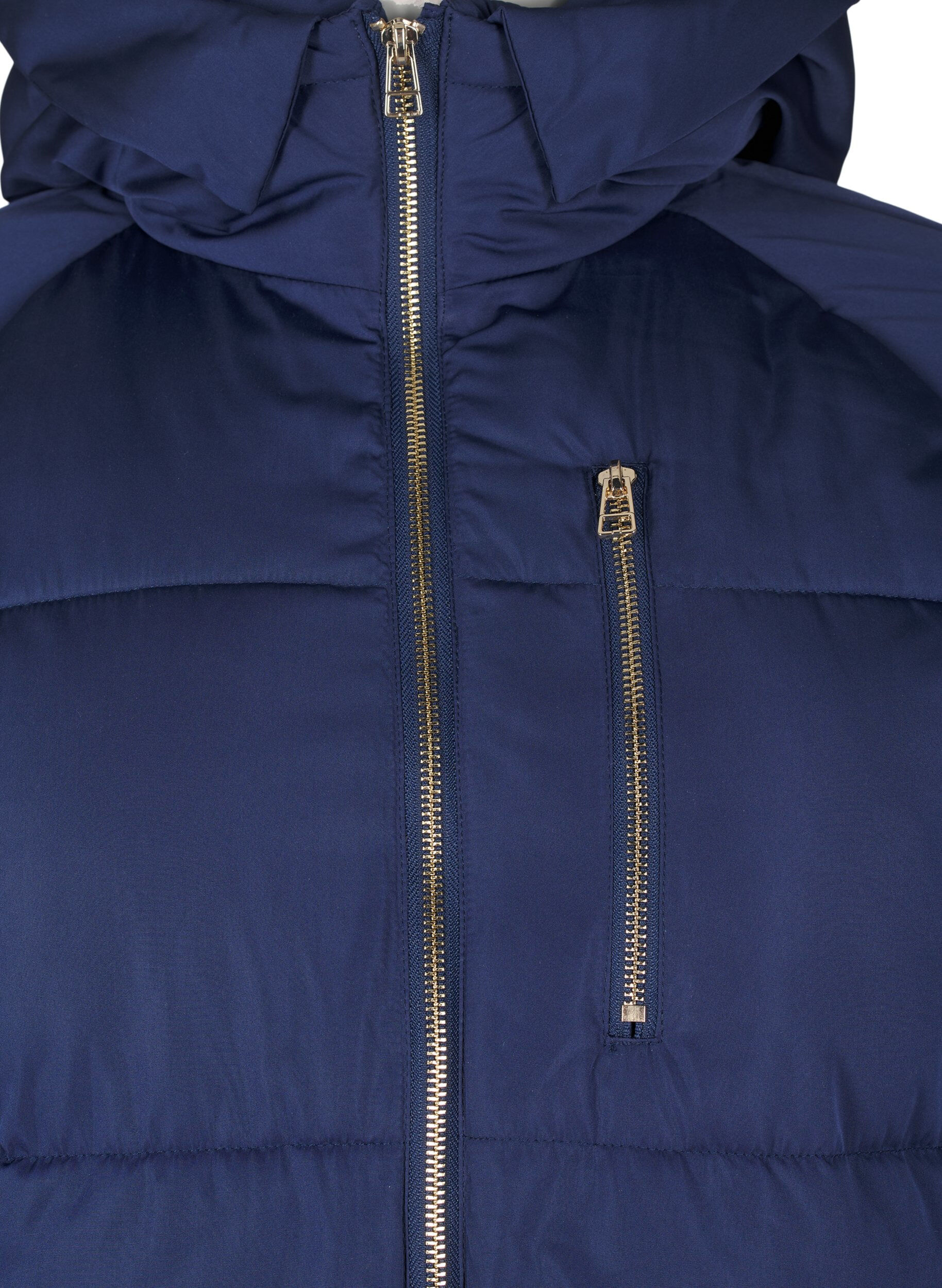 Zizzifashion Puffer coat with hood, Blue, Packshot image number 2
