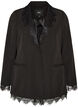 Blazer with lace trim, Black, Packshot image number 0