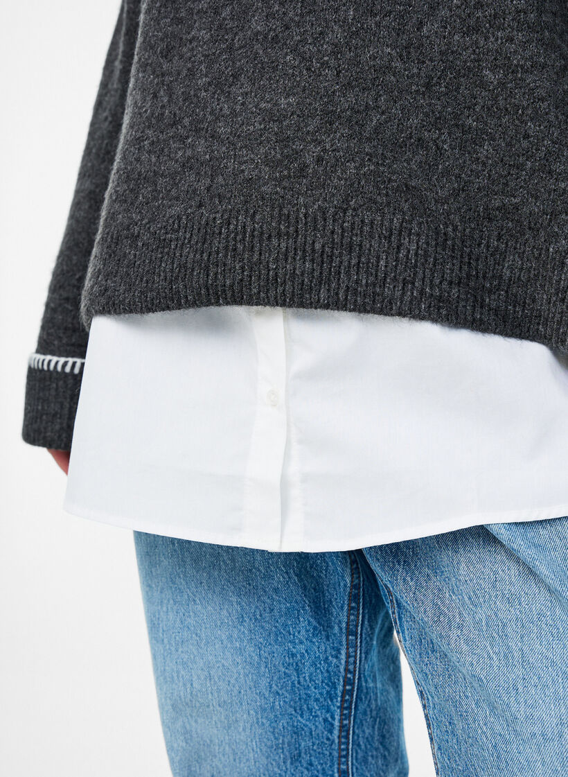 Shirt extender in 100% cotton, White, Model image number 3