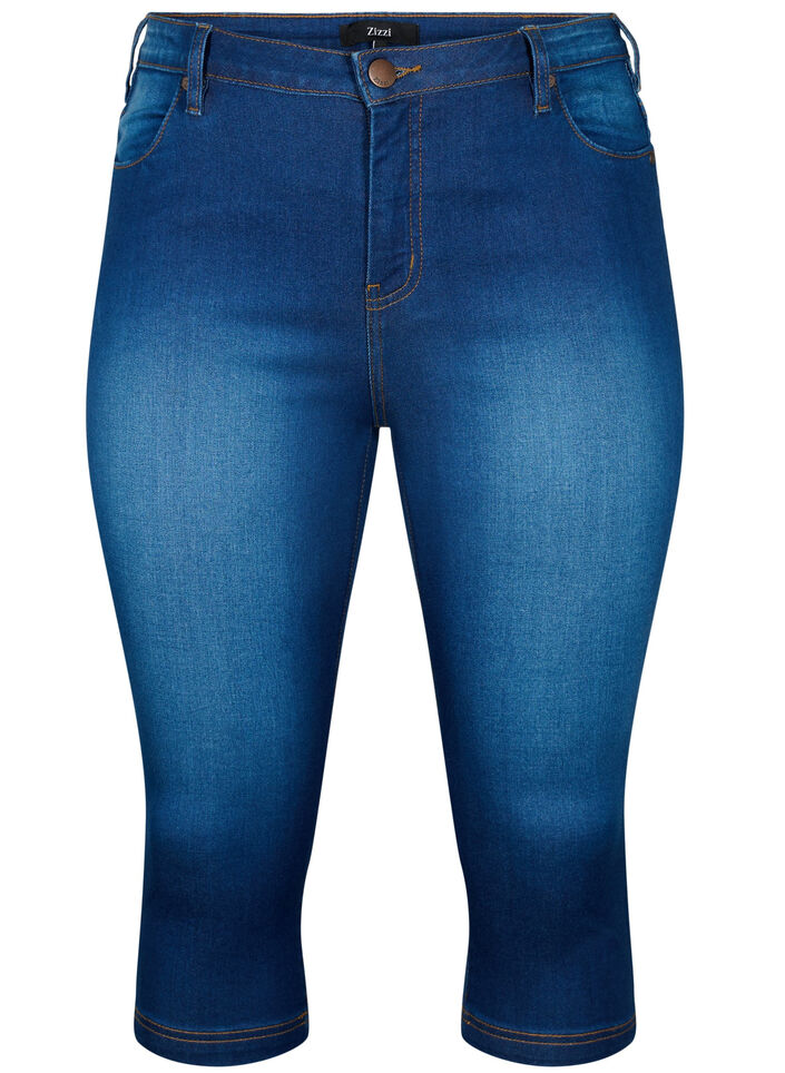 High waisted Amy capri jeans with super slim fit, Blue, Packshot image number 0