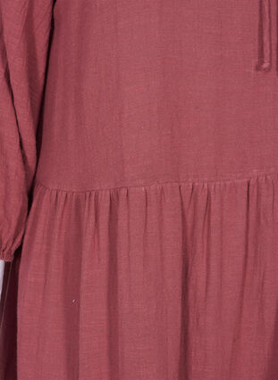 Cotton dress with 3/4 sleeves and tie detail, Wild Ginger, Packshot image number 3