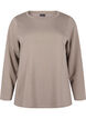 Modal blend blouse with a round neck, Beige, Packshot image number 0