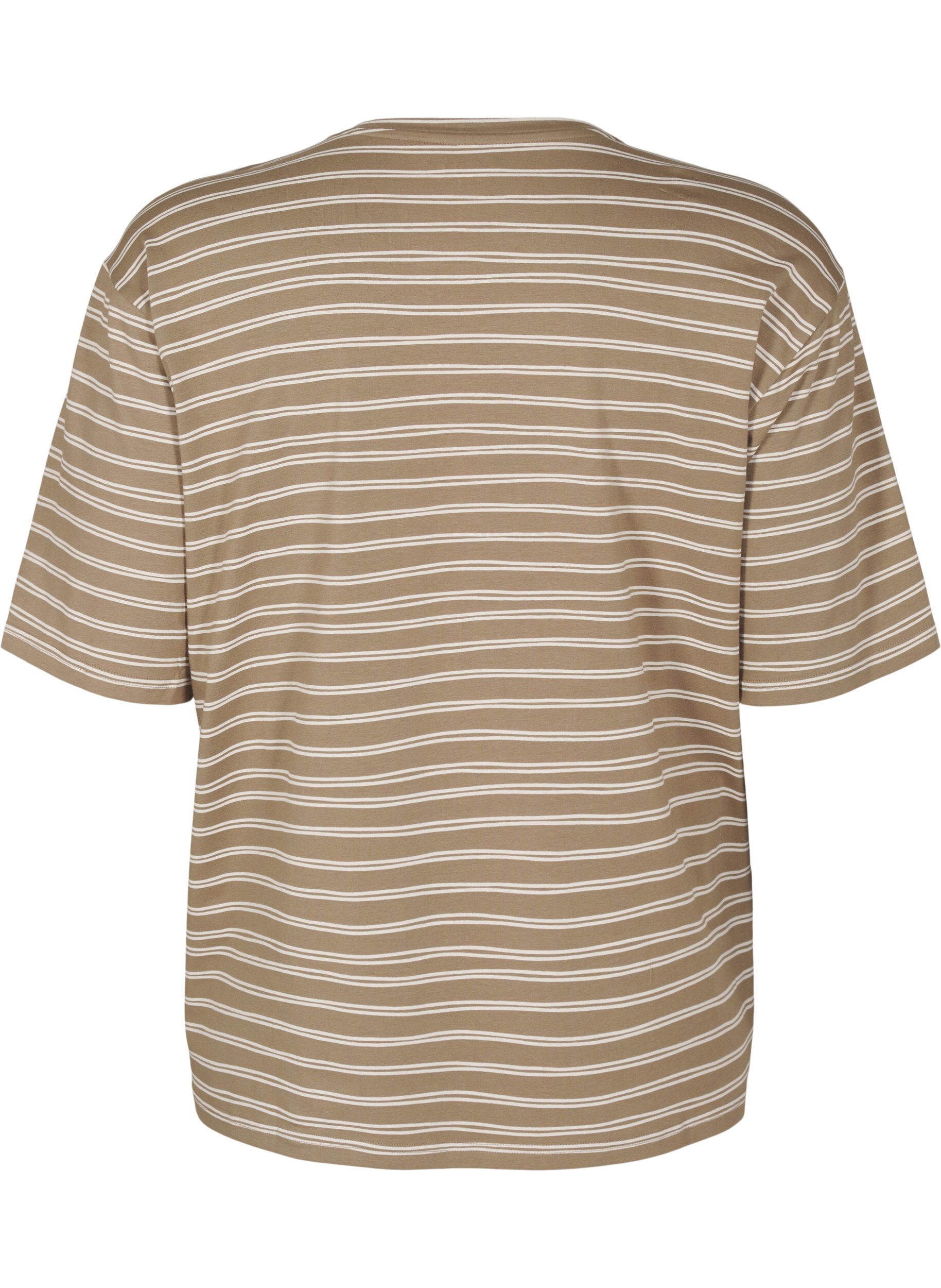 Zizzifashion Striped T-shirt, Brown, Packshot image number 1