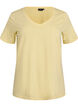 Short sleeve t-shirt with v-neckline, Yellow, Packshot image number 0