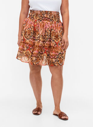 Skirt with smock and print, Colorful Ethnic, Model image number 2