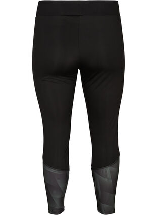 Cropped workout leggigs, Black, Packshot image number 1