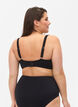 Bikini underwire bra with drapes, Black, Model image number 1