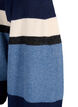 Long knit cardigan with wide stripes, Blue, Packshot image number 2