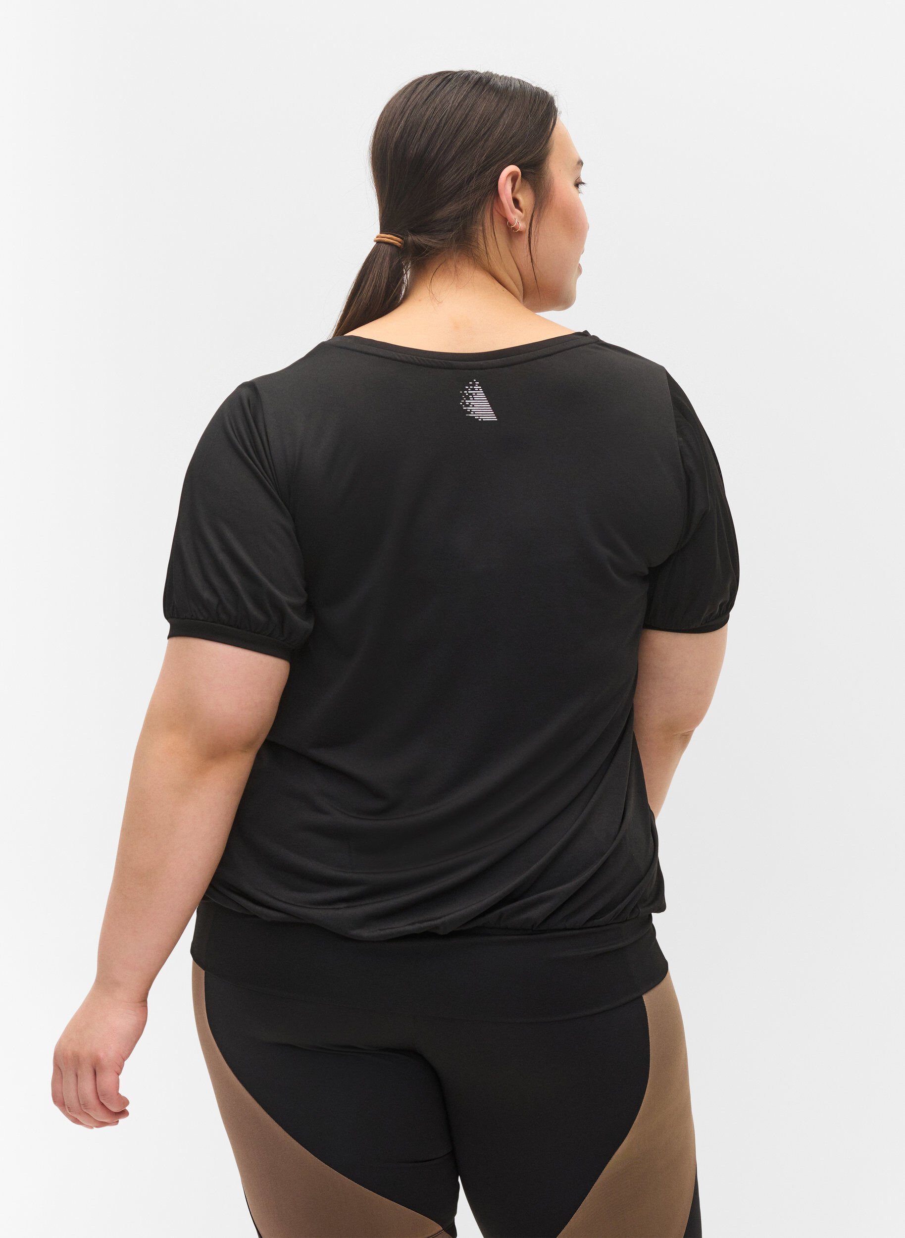 Zizzifashion Short-sleeved exercise top, Black, Model image number 1
