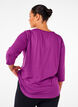 Sports top with 3/4 sleeves, Purple, Model image number 1
