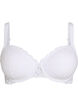 Moulded bra with broderie anglaise, White, Packshot image number 0
