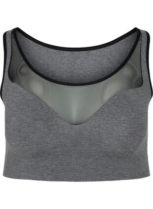 Soft bra with mesh, Grey Melange, Packshot image number 0