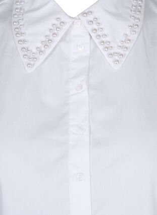 Loose shirt collar with beads, Bright White, Packshot image number 2